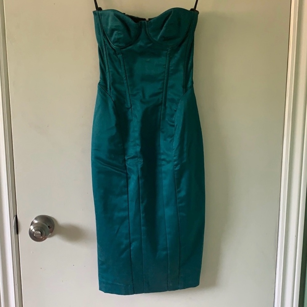 D&G Bustier Dress in colour Petroleum - Picture 4 of 7